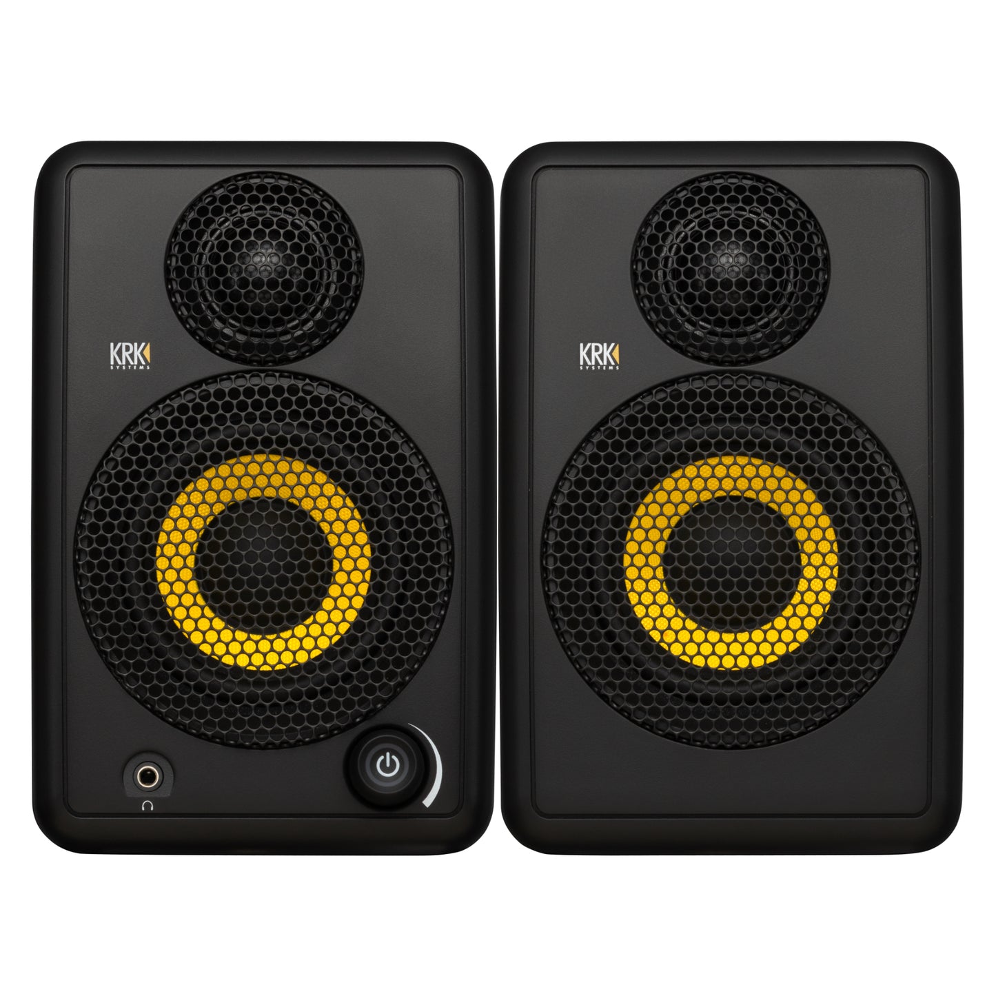 KRK GoAUX 3 Portable Powered Studio Monitors - Front