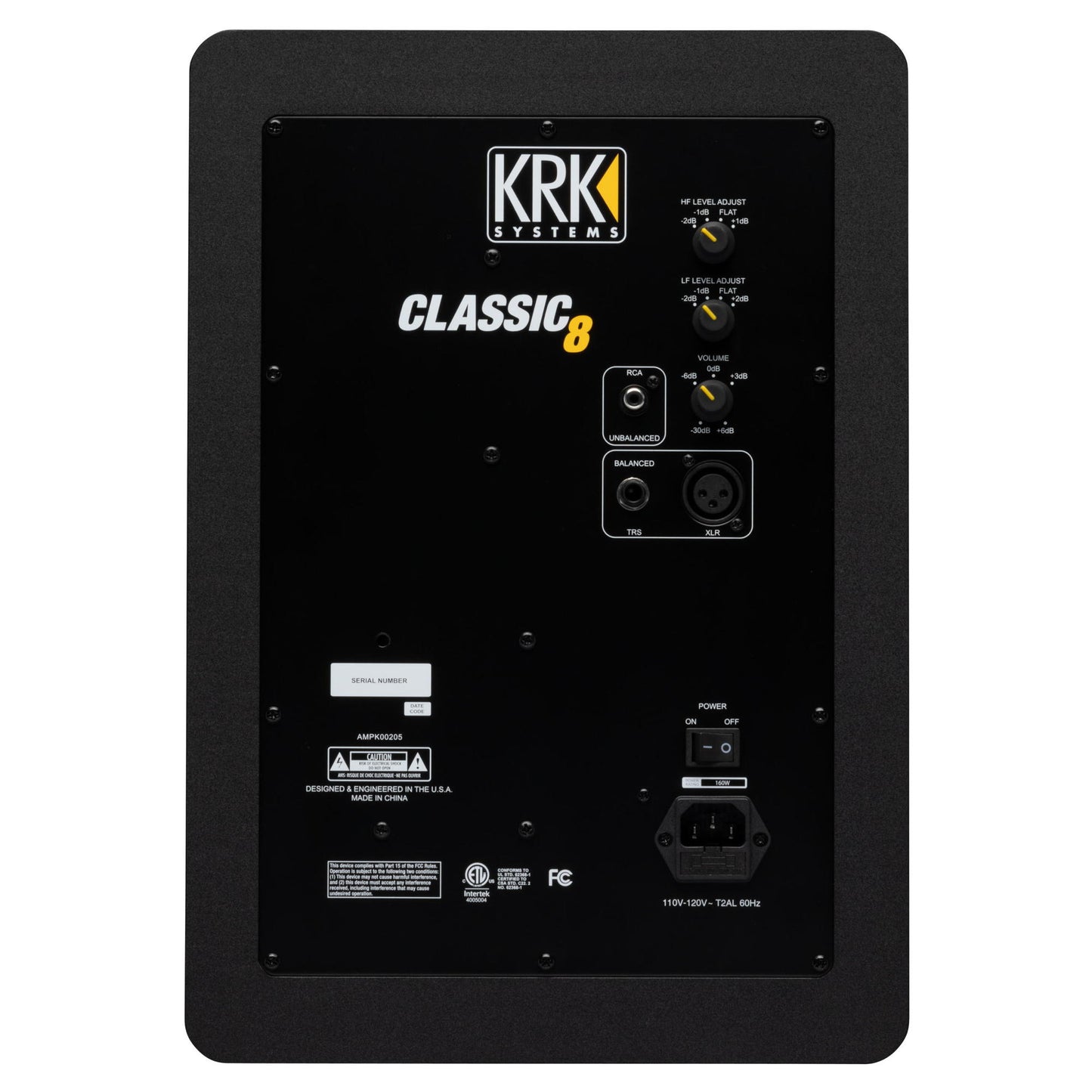 KRK Classic 8 Powered Studio Monitor - Back