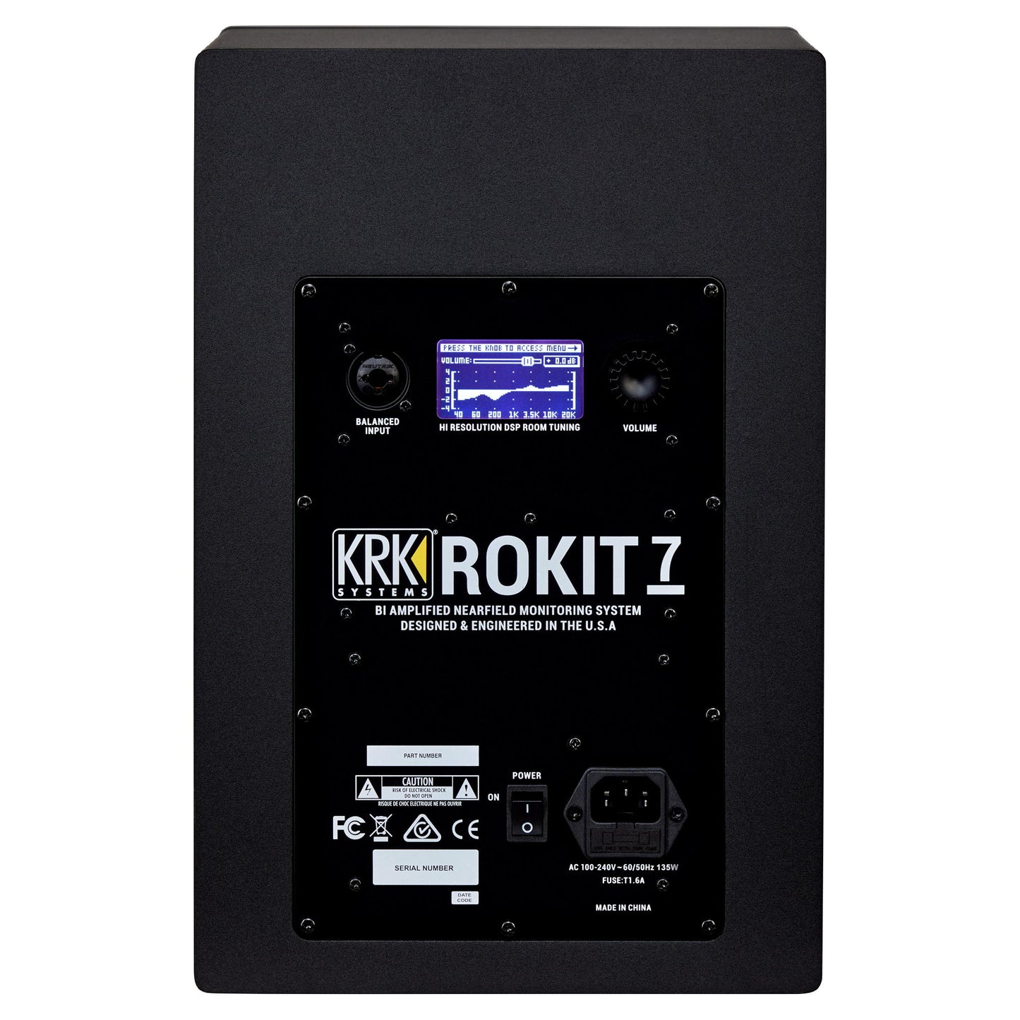 KRK ROKIT 7 Generation 4 Powered Studio Monitor - Black -  Back