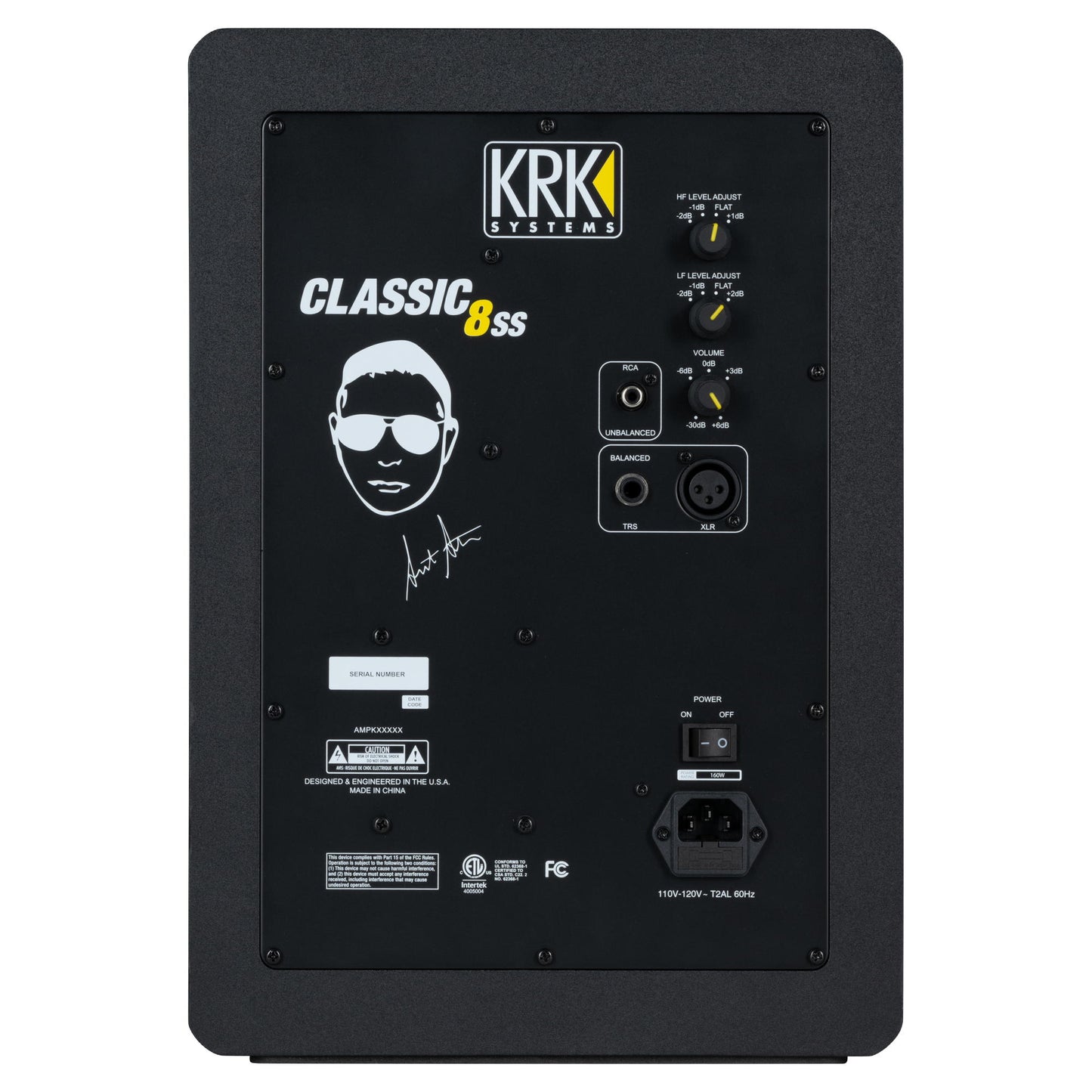 KRK Classic 8ss Scott Storch Limited Edition Powered Studio Monitor - Back