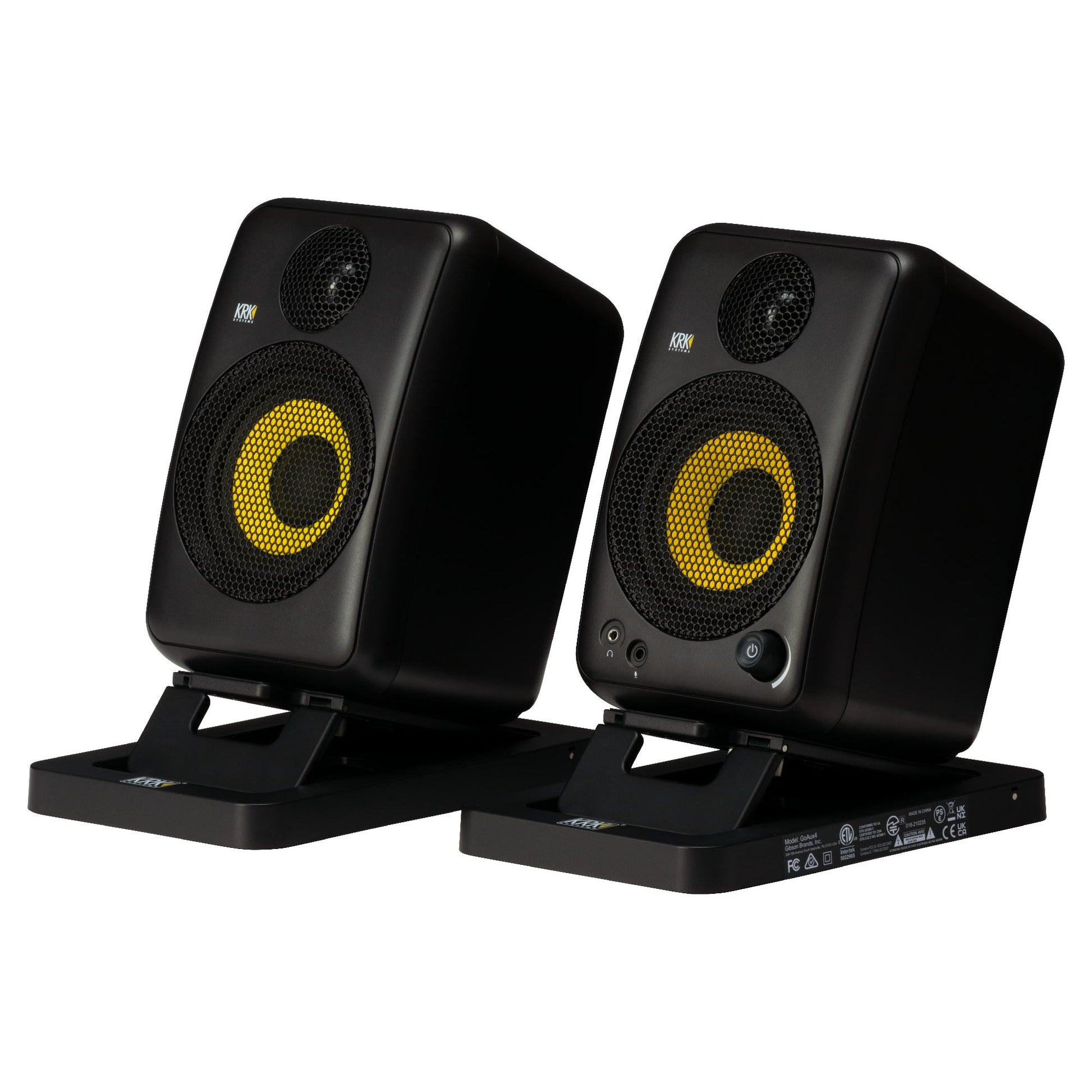 KRK GoAUX 4 Portable Powered Studio Monitors - Side