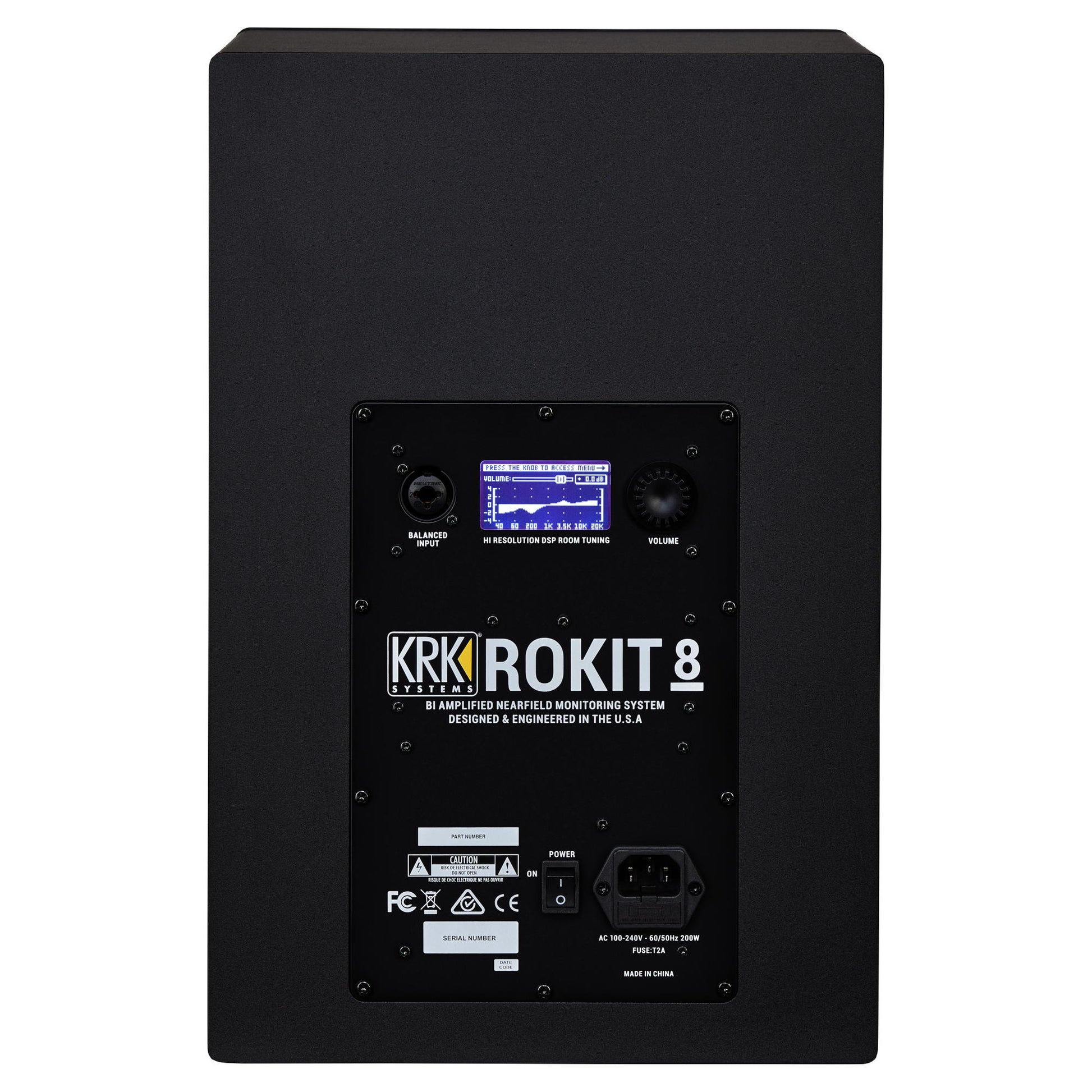 KRK ROKIT 8 Generation 4 Powered Studio Monitor - Black - Back