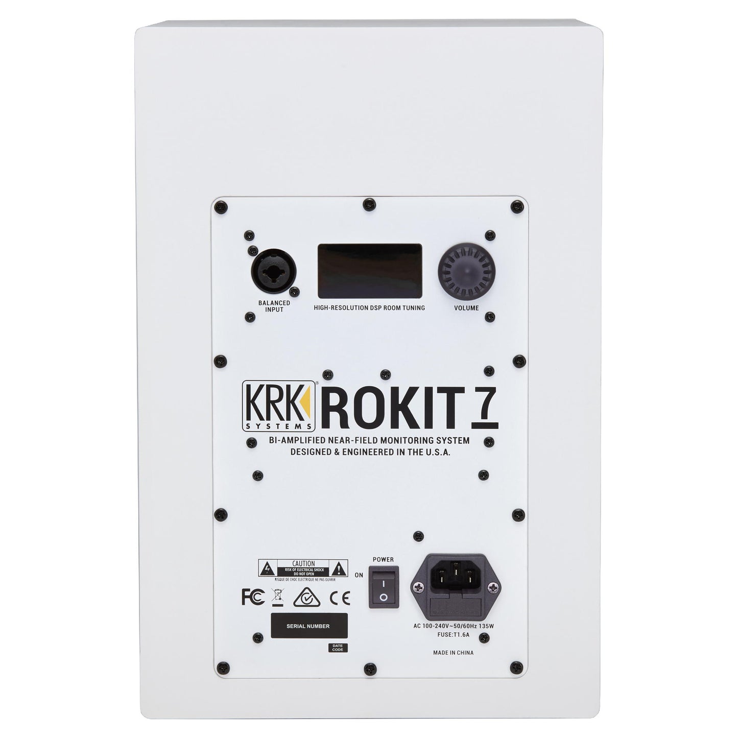 ROKIT 7 Generation 4 Powered Studio Monitor - White - Back