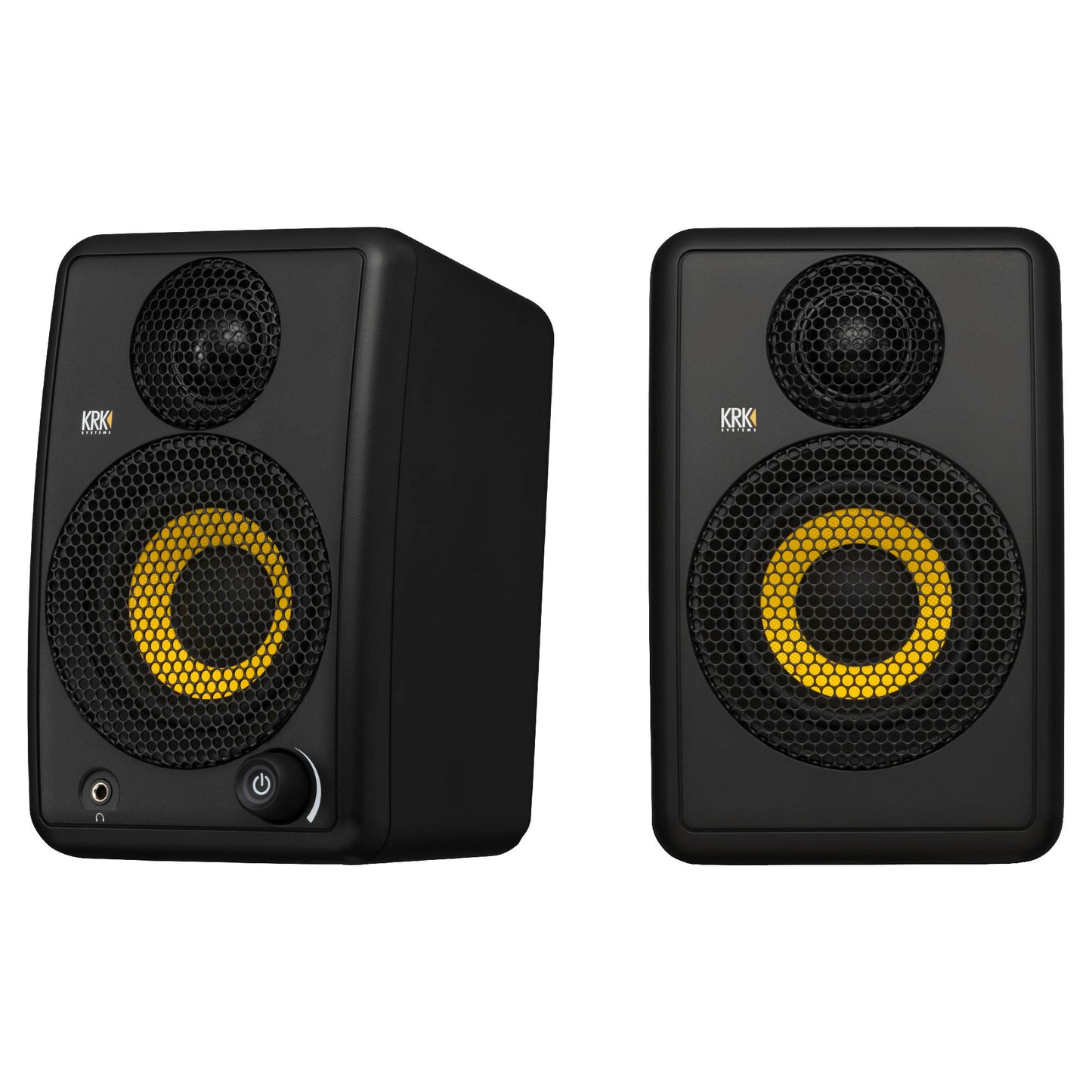 KRK GoAUX 3 Portable Powered Studio Monitors - Angle 1