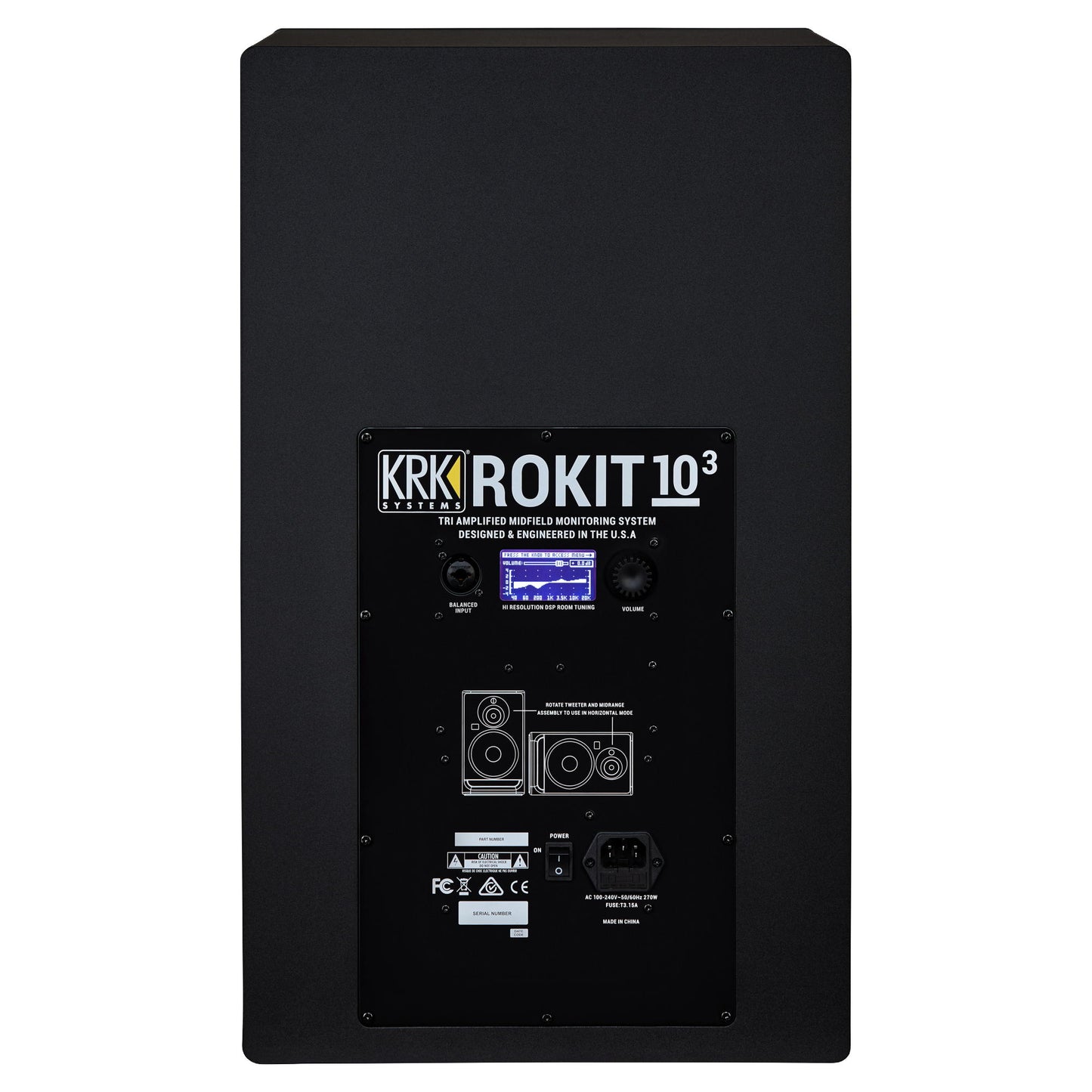 ROKIT 10-3 Generation 4 Powered Studio Monitor - Back