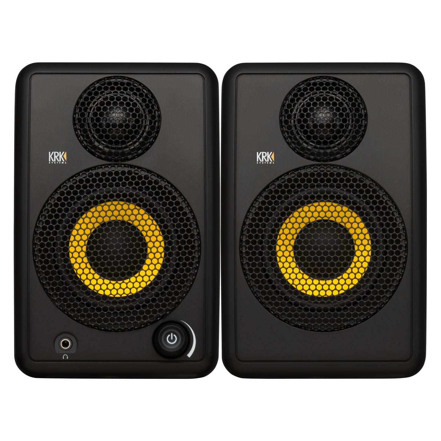 KRK GoAUX 3 Portable Powered Studio Monitors - Front