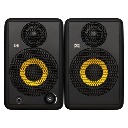 KRK GoAUX 3 Portable Powered Studio Monitors - Front