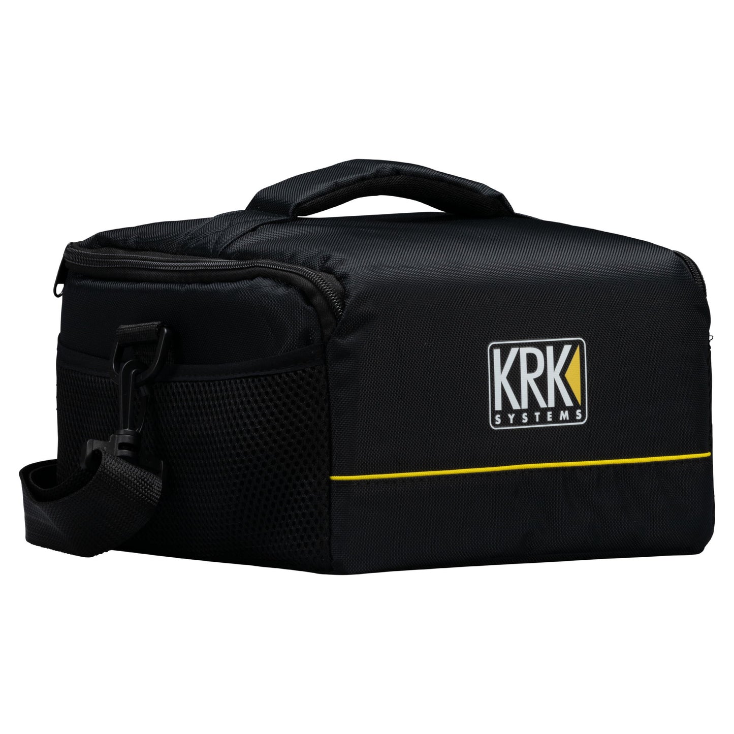 KRK GoAUX 3 Portable Powered Studio Monitors - Case Side