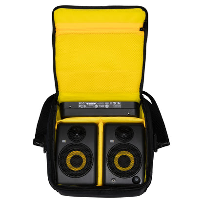 KRK GoAUX 3 Portable Powered Studio Monitors - Case with Speakers