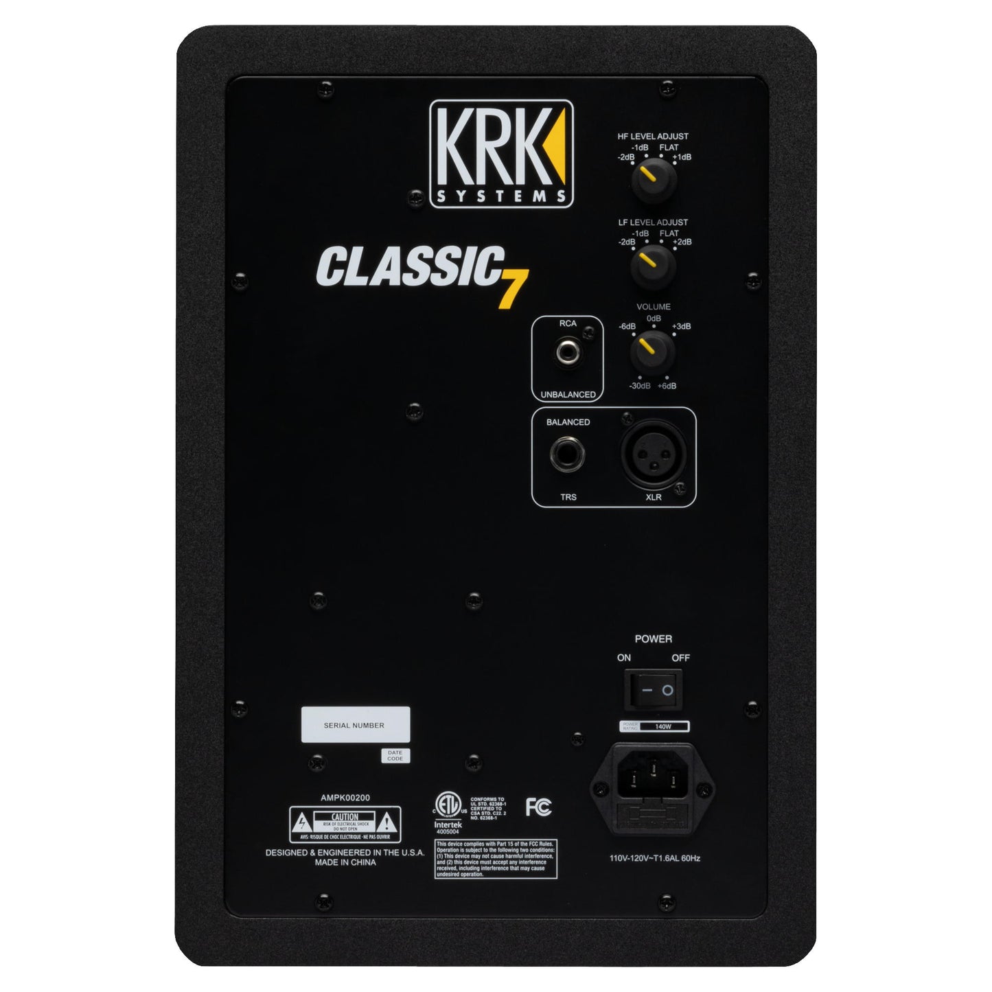 KRK Classic 7 Powered Studio Monitor - Back
