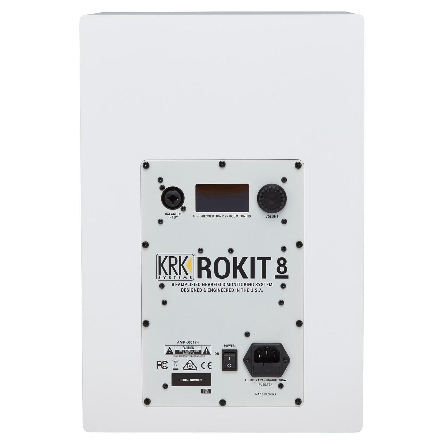 KRK ROKIT 8 Generation 4 Powered Studio Monitor - White - Back