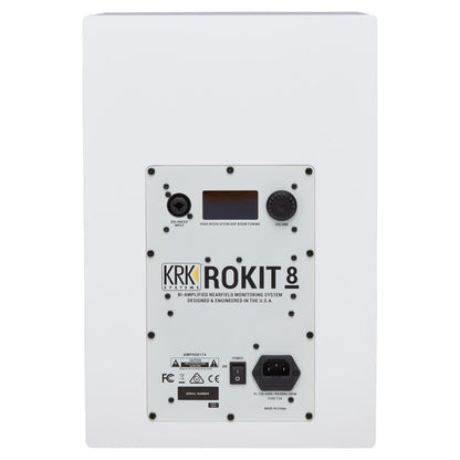 KRK ROKIT 8 Generation 4 Powered Studio Monitor - White - Back