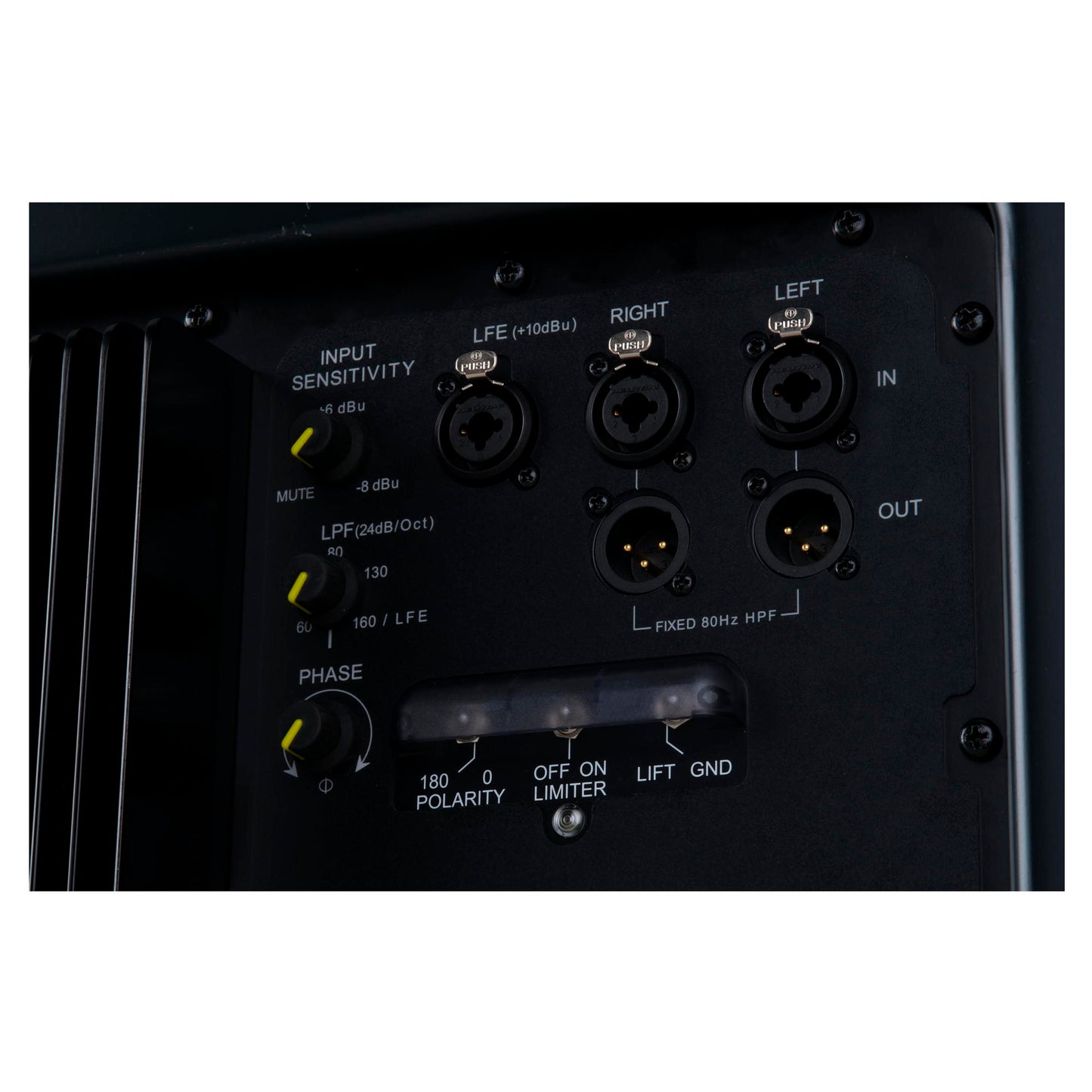 KRK 12sHO Powered Studio Subwoofer - Control Panel