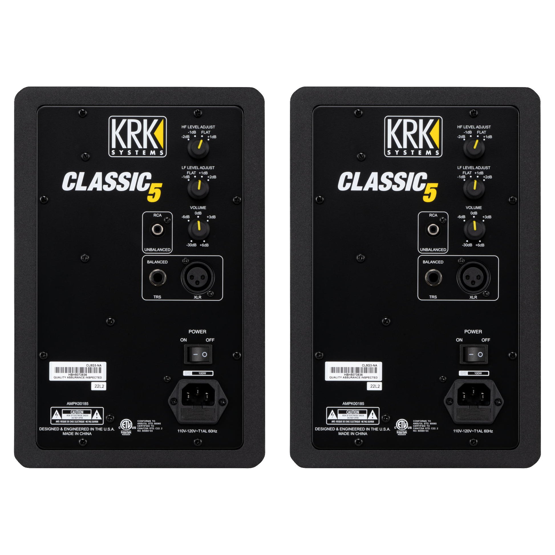 KRK Classic 5 Powered Studio Monitor Pack - Pair Back