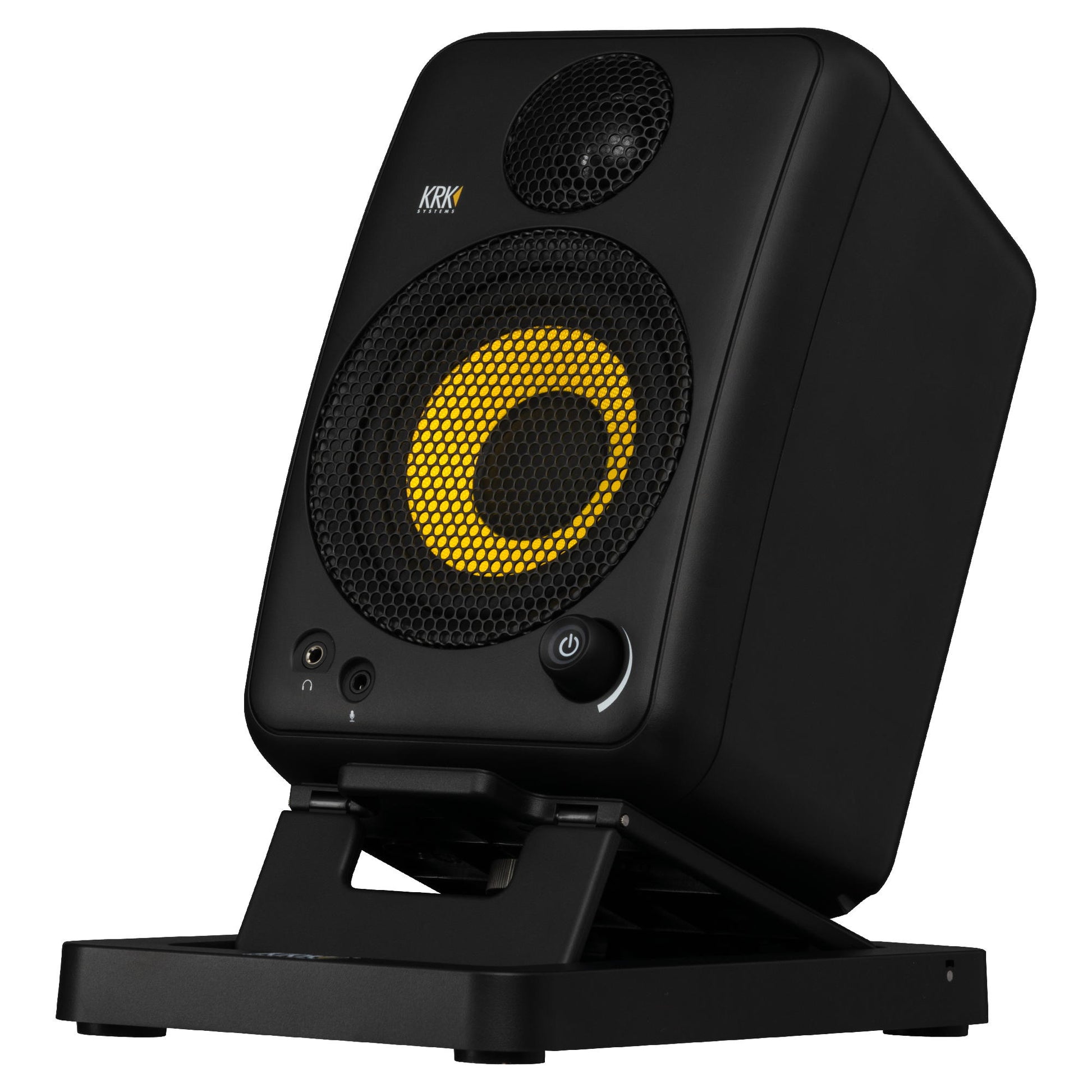 KRK GoAUX 4 Portable Powered Studio Monitors - Stand High